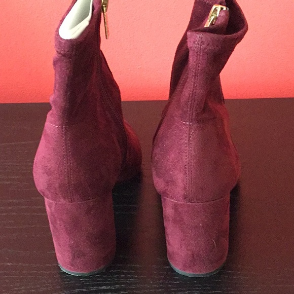 Unisa Dark Red Fabric Ankle Boots - Picture 3 of 6